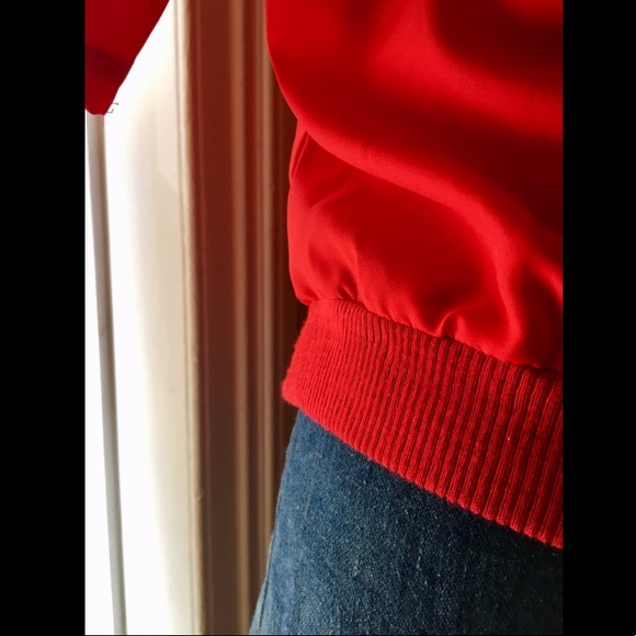 Vintage Red Polyester Polo Shirt by David Peet - Picture 3 of 8